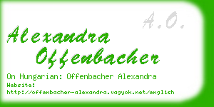 alexandra offenbacher business card